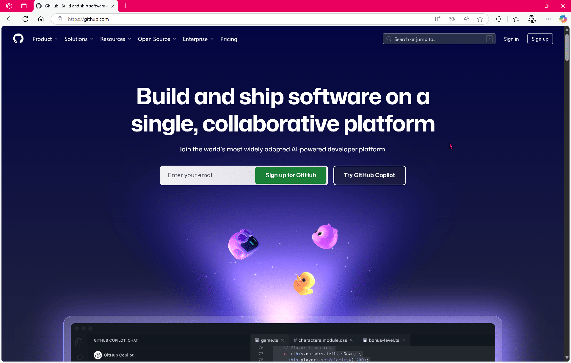 GitHub Education 首頁